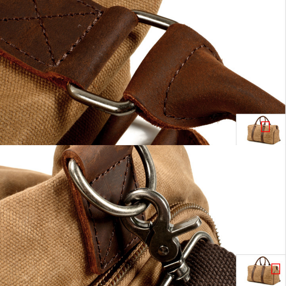 Rugged Waxed Canvas and Leather Weekender