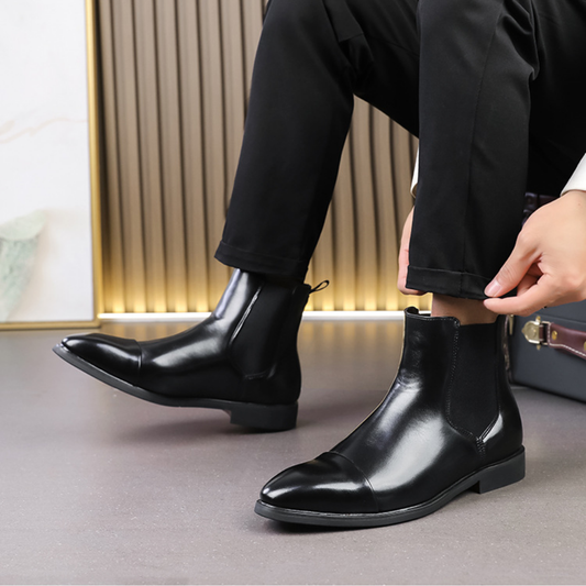 Bota Chelsea Masculina em Couro Montfort