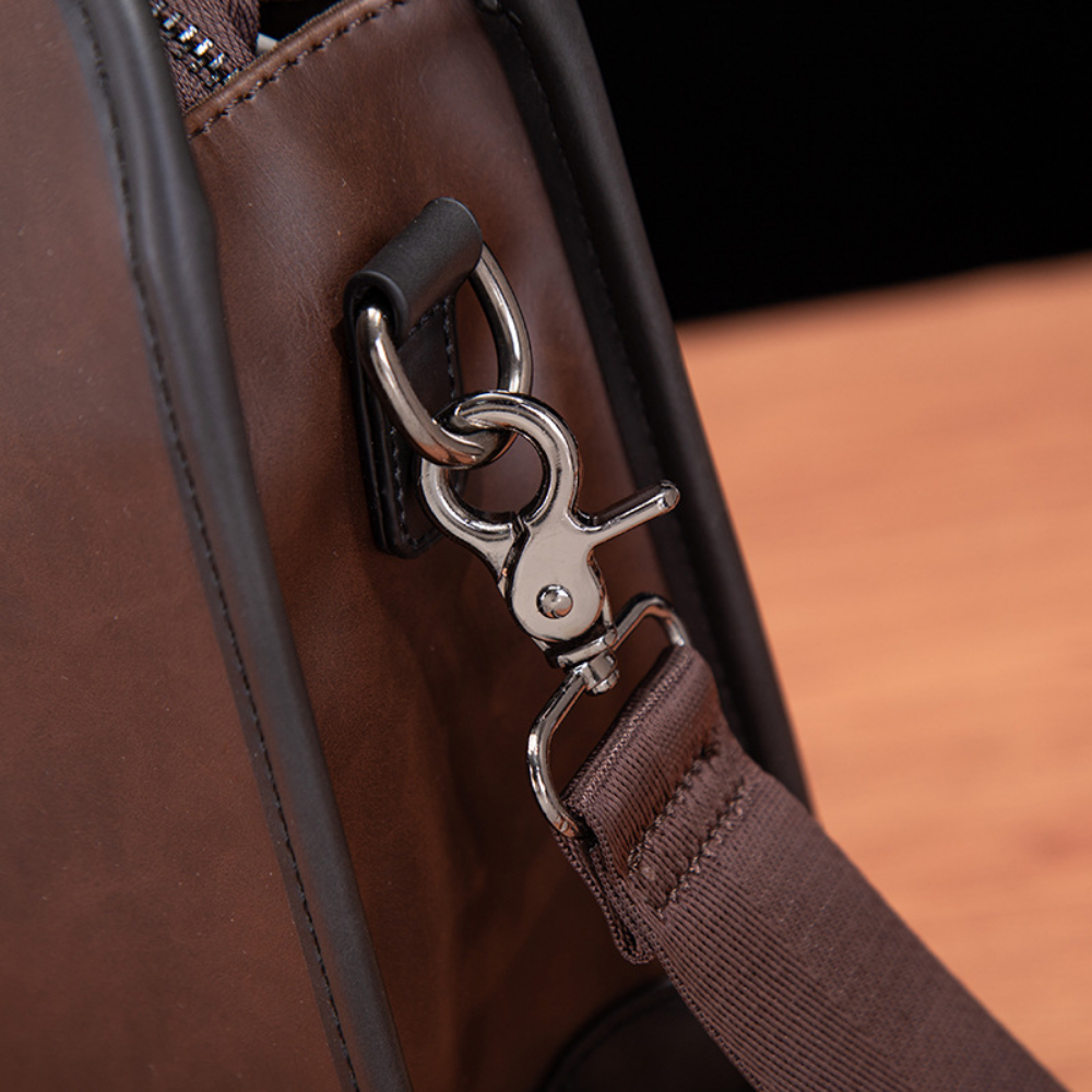 Minimalist Slim Leather Briefcase