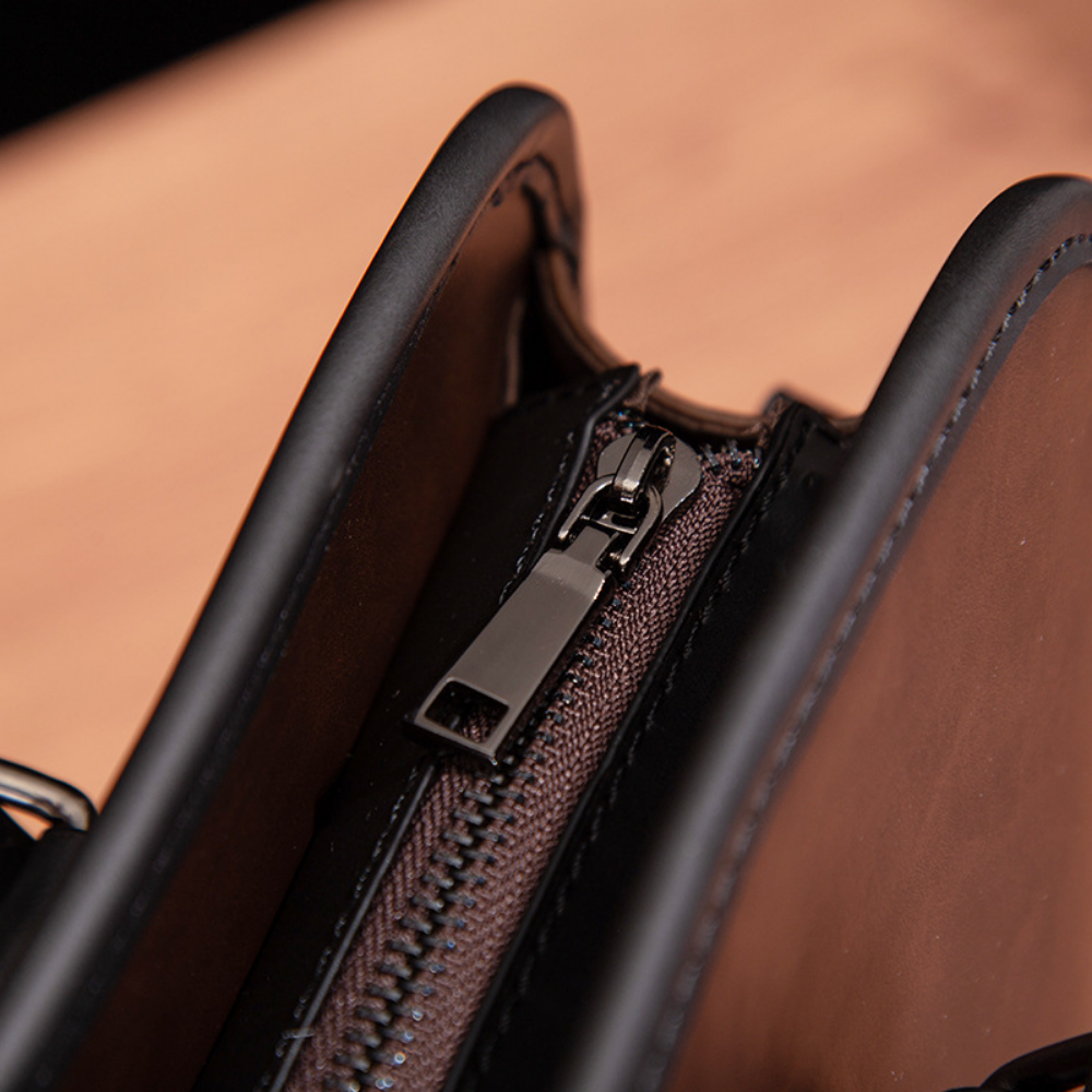 Minimalist Slim Leather Briefcase