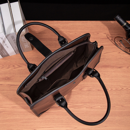 Minimalist Slim Leather Briefcase
