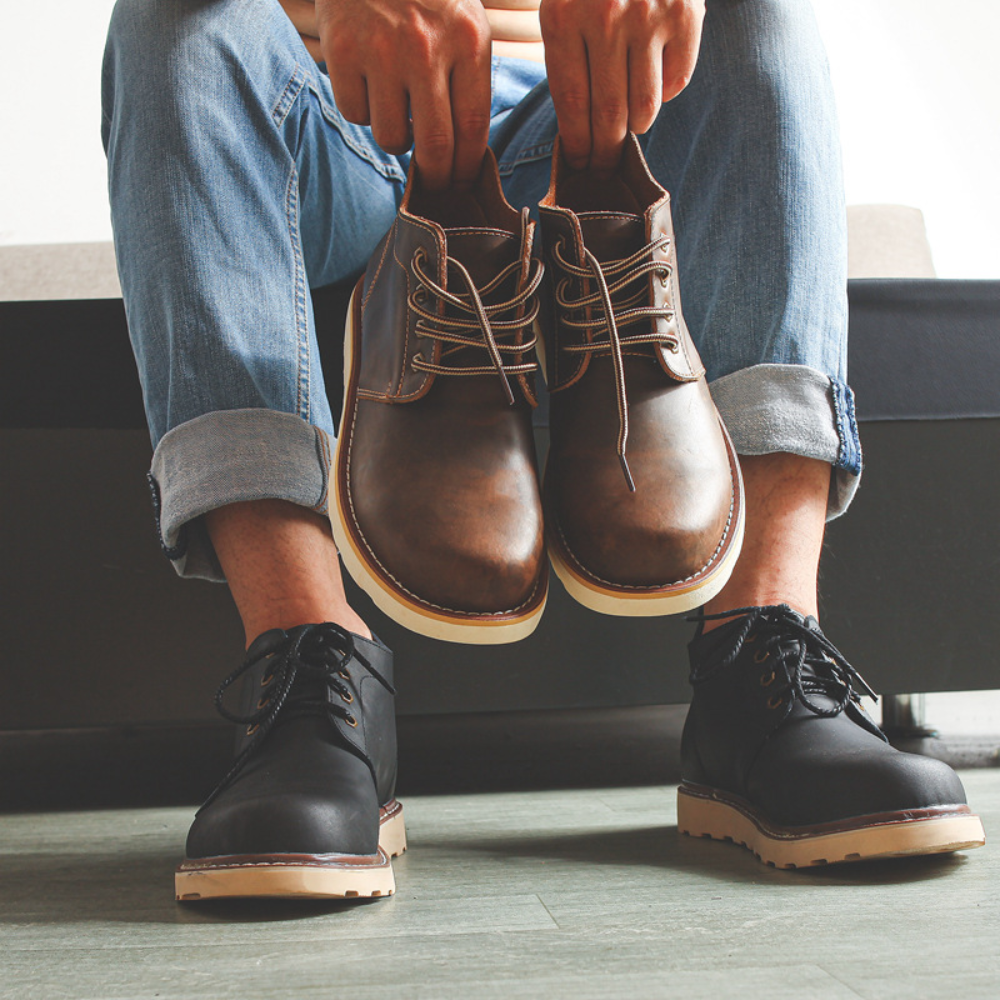 Bota Masculina em Couro Wilfred – Estilo Rústico