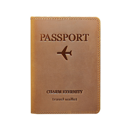 Porta Passaporte de Viagem em Couro
