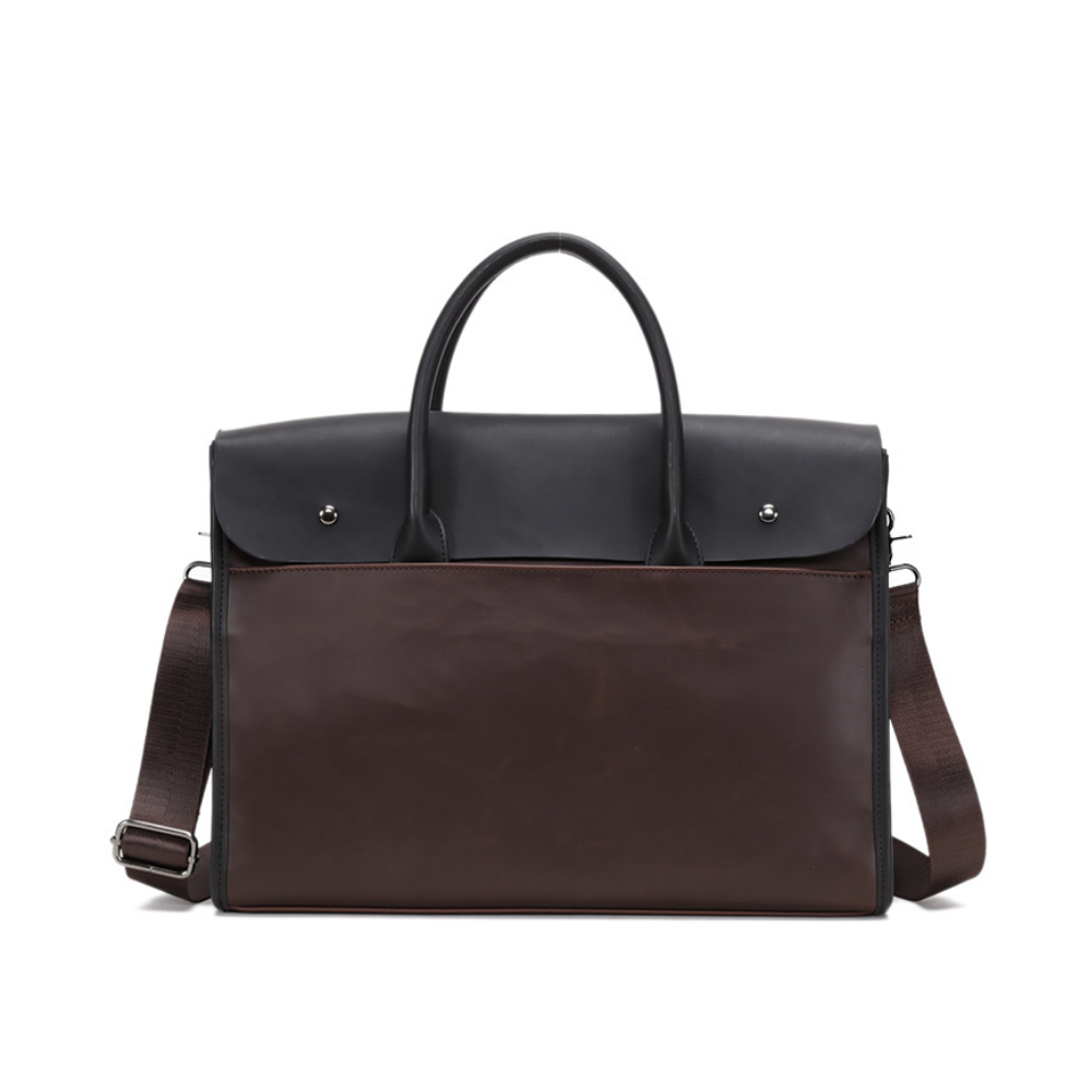 Modern Structured Leather Business Bag