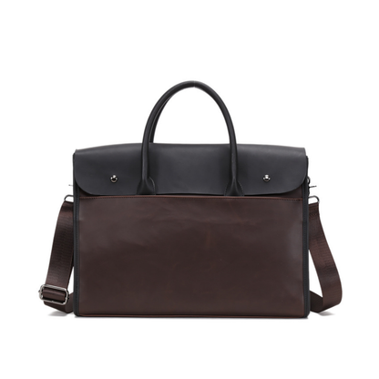 Modern Structured Leather Business Bag