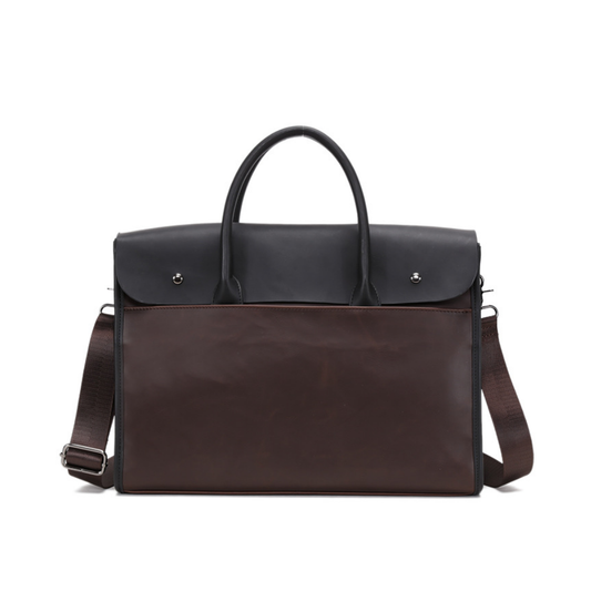 Modern Structured Leather Business Bag