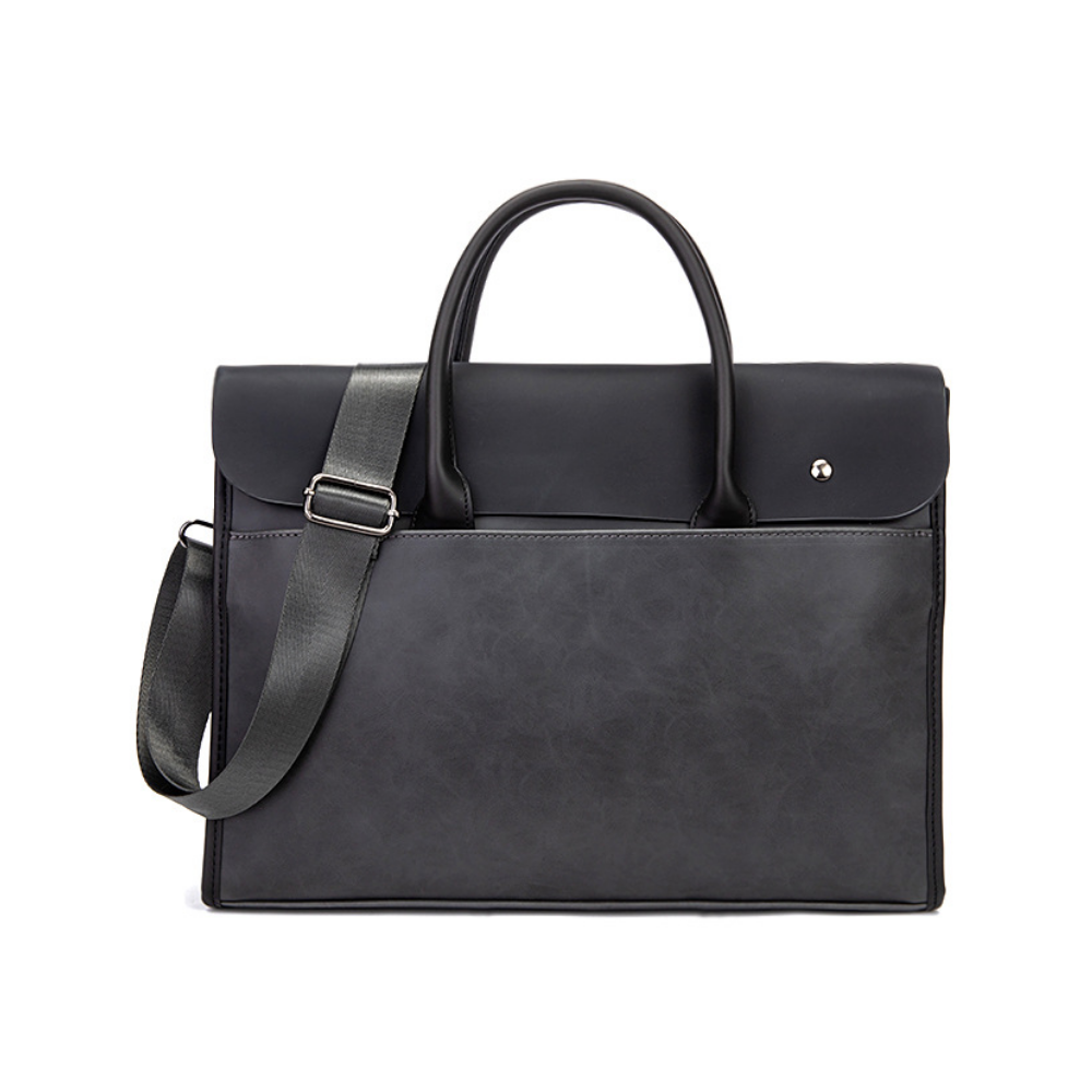 Modern Structured Leather Business Bag