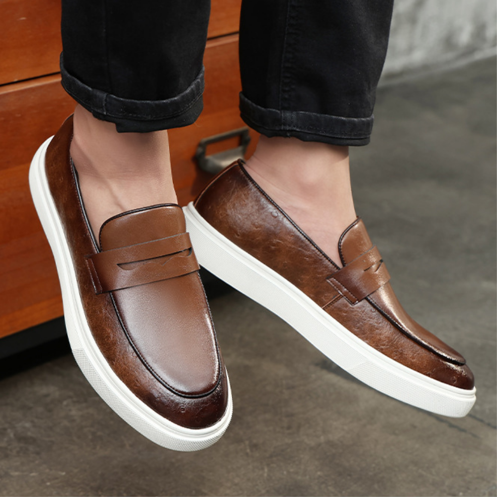 Mocassim Masculino em Couro Montclair