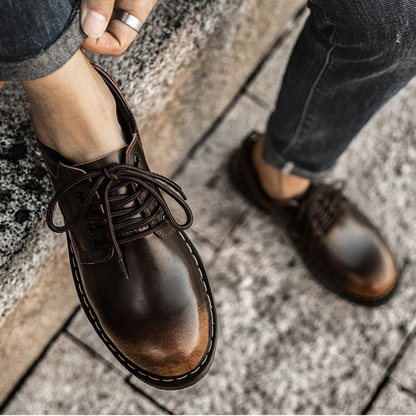 Classic Leather Casual Derby Shoes