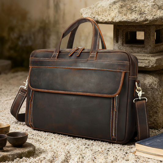Classic Professional Leather Briefcase
