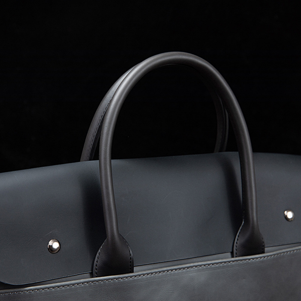 Modern Structured Leather Business Bag