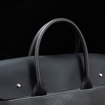 Modern Structured Leather Business Bag