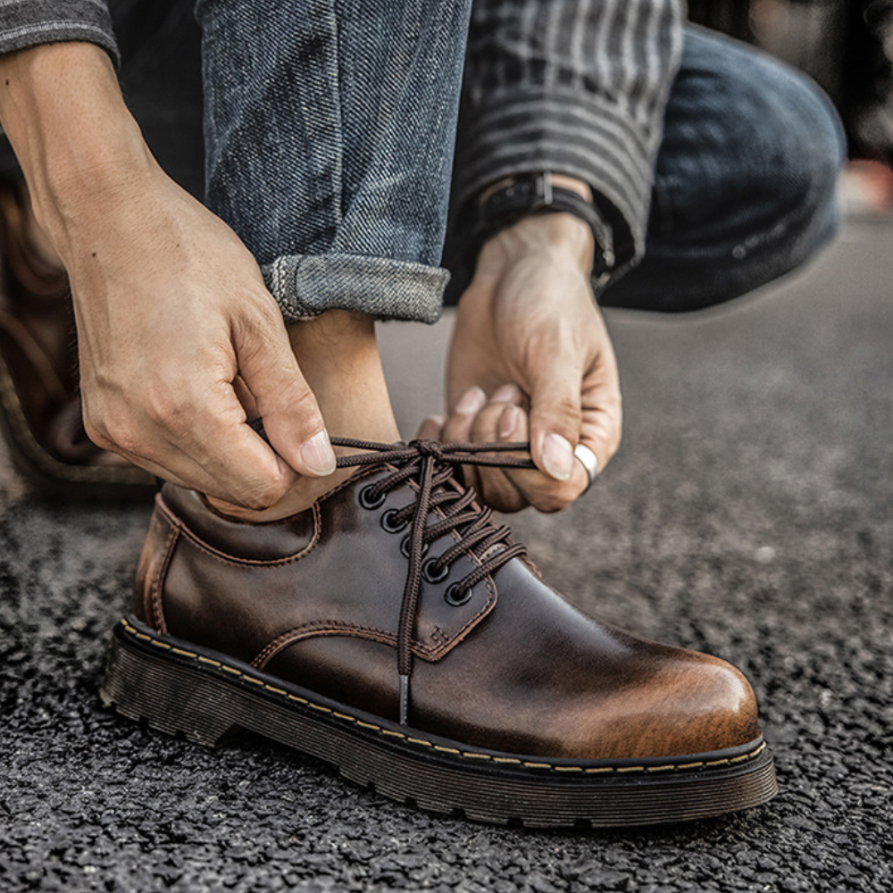 Classic Leather Casual Derby Shoes