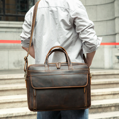 Classic Professional Leather Briefcase