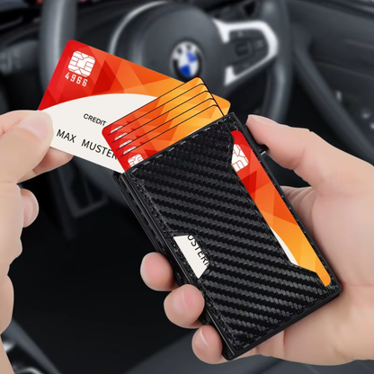 Minimalist Slim Leather RFID Blocking Wallet