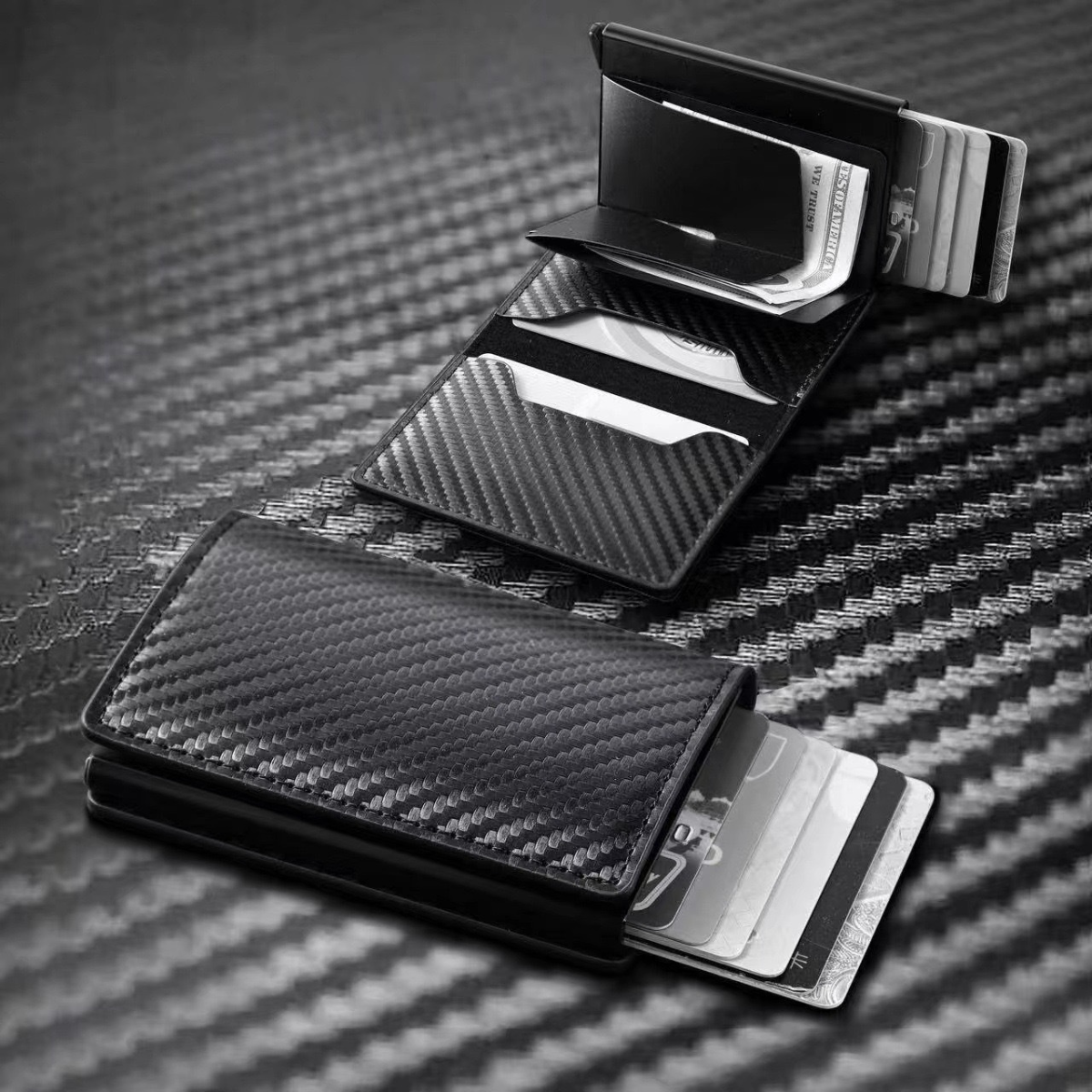Carbon Fibre Slim RFID Blocking Wallet