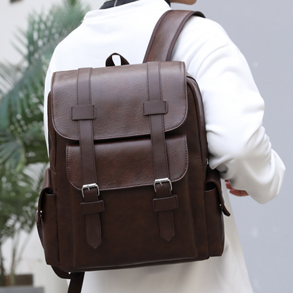 Rugged Heritage Leather Backpack