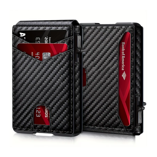 Minimalist Slim Leather RFID Blocking Wallet