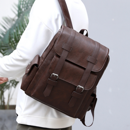 Rugged Heritage Leather Backpack
