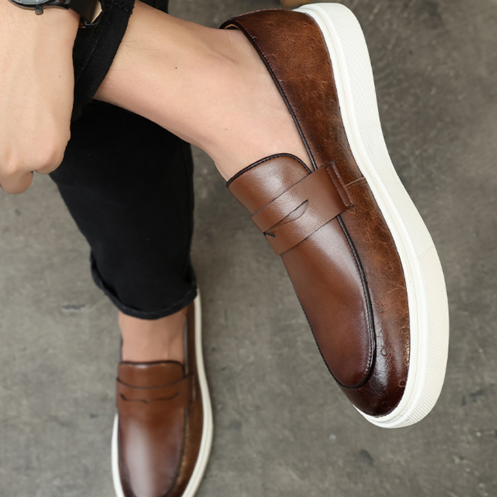 Mocassim Masculino em Couro Montclair