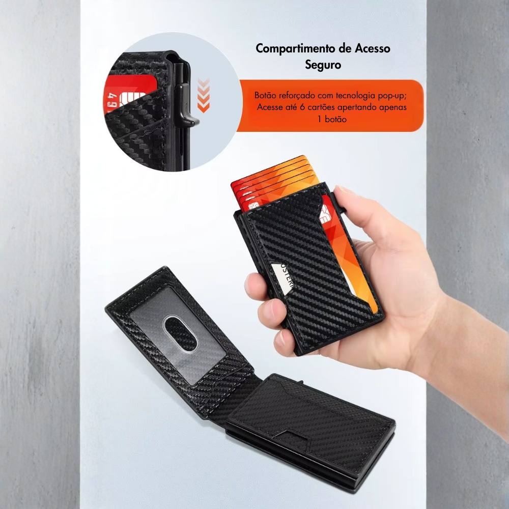 Minimalist Slim Leather RFID Blocking Wallet