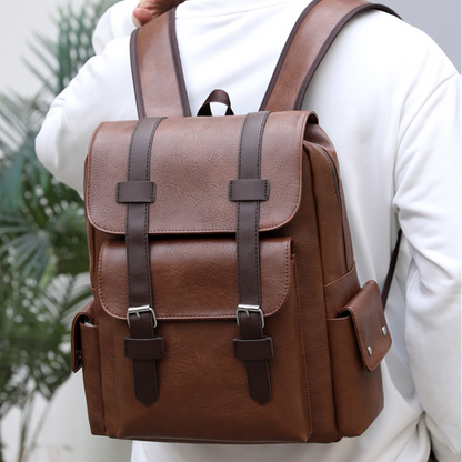 Rugged Heritage Leather Backpack