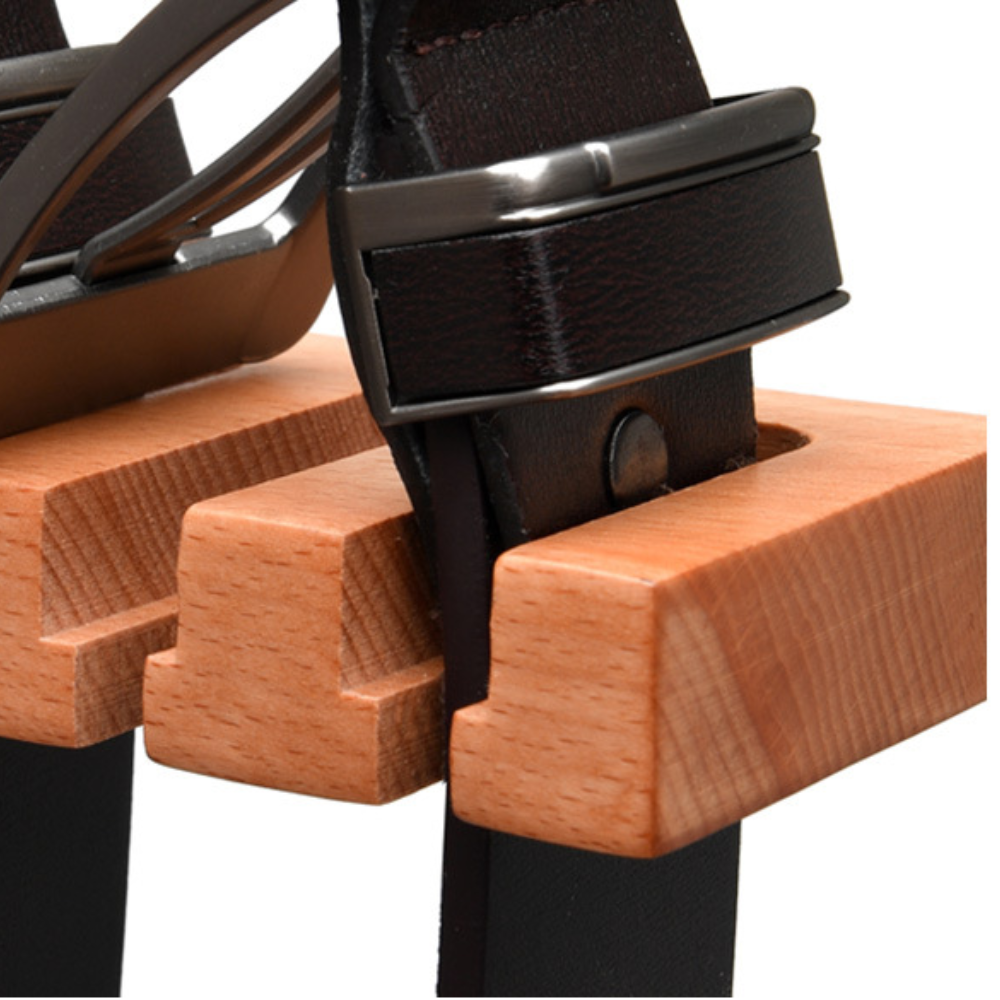 Handcrafted Wooden Belt Organiser Hanger