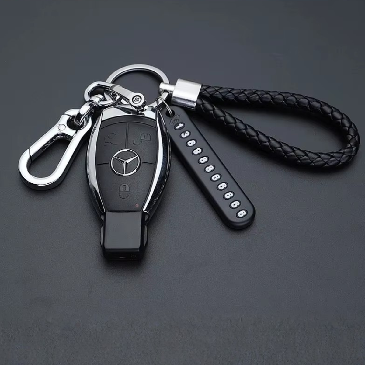 Leather Luggage Phone ID Tag