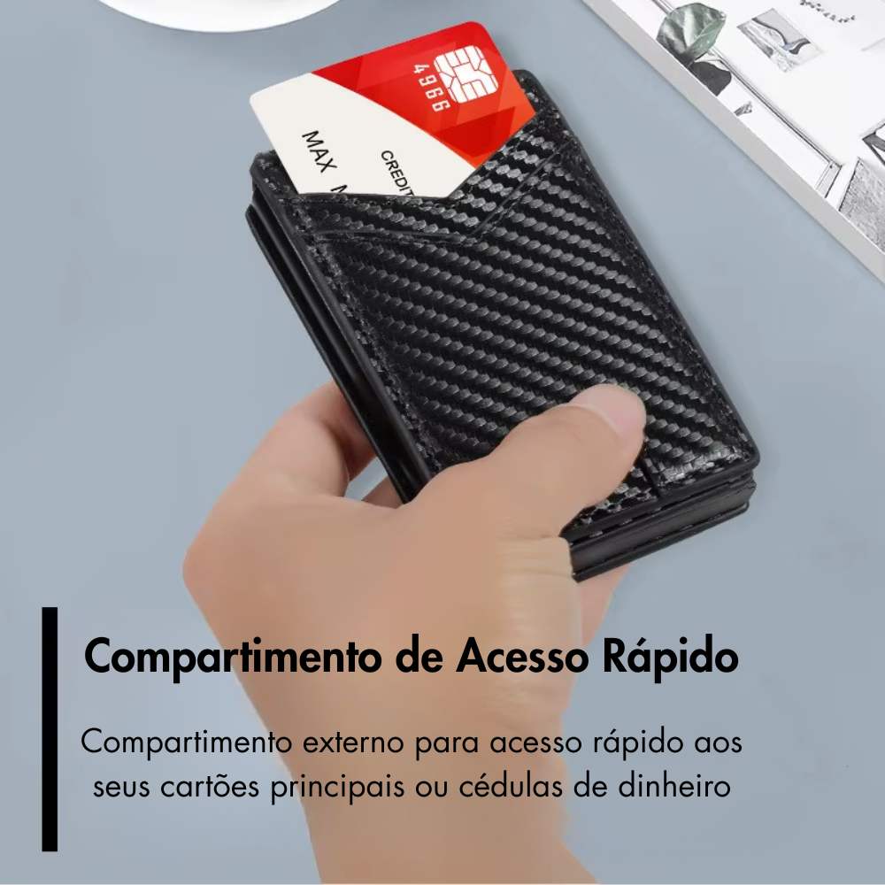 Minimalist Slim Leather RFID Blocking Wallet