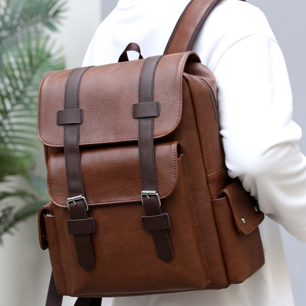 Rugged Heritage Leather Backpack