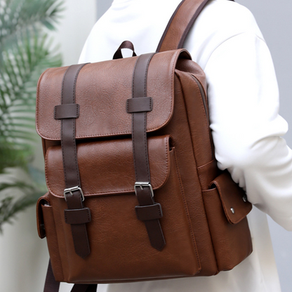 Rugged Heritage Leather Backpack