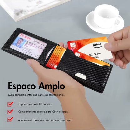Minimalist Slim Leather RFID Blocking Wallet