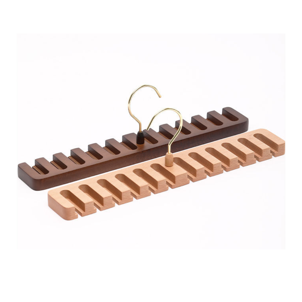 Handcrafted Wooden Belt Organiser Hanger