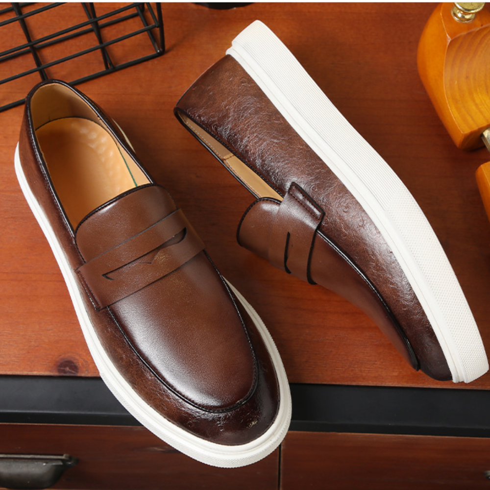 Mocassim Masculino em Couro Montclair