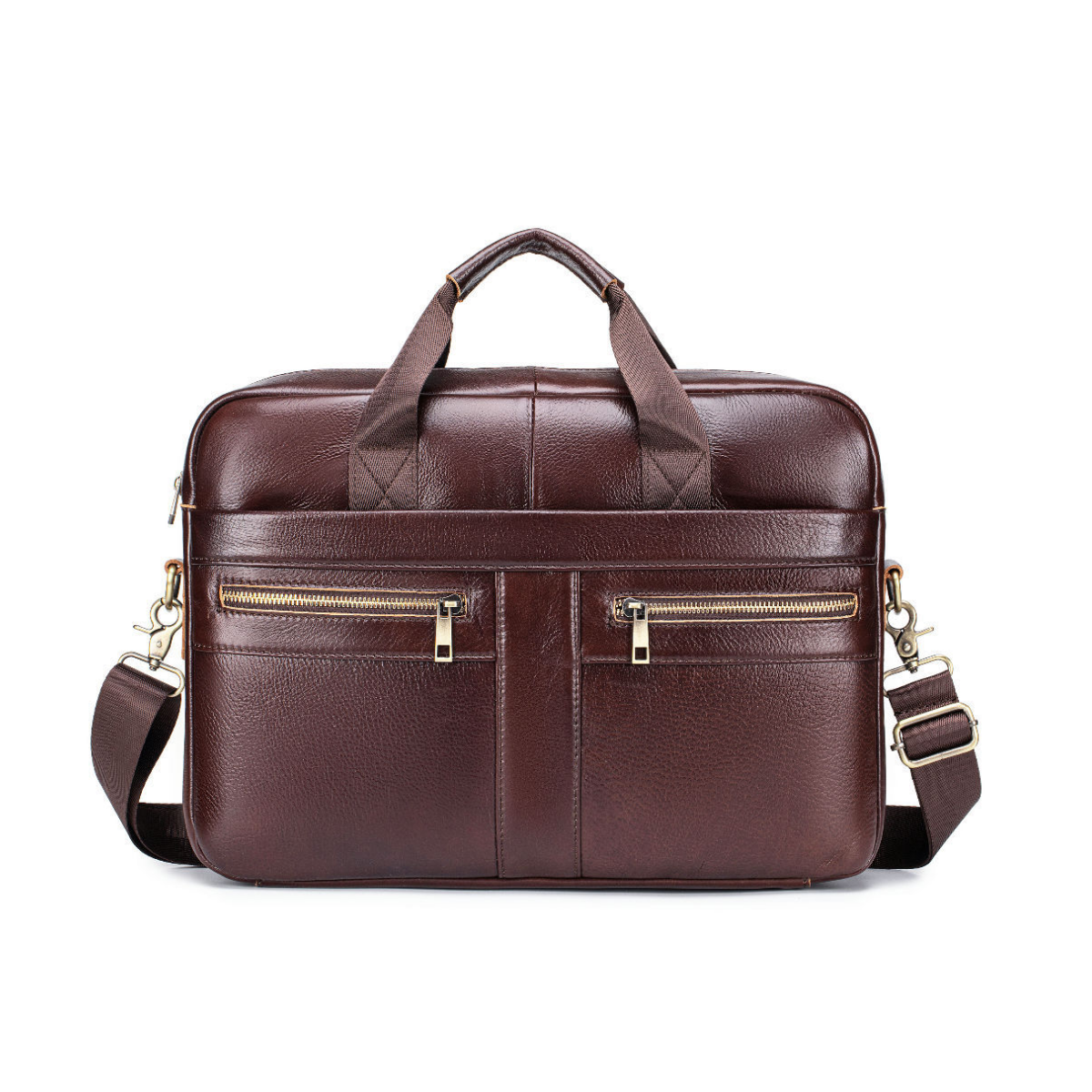 Minimalist Slim Leather 14-inch Briefcase