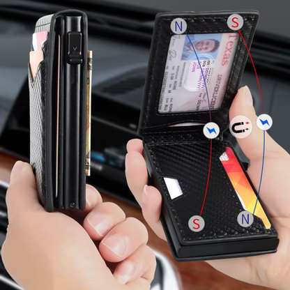 Minimalist Slim Leather RFID Blocking Wallet