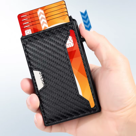 Minimalist Slim Leather RFID Blocking Wallet