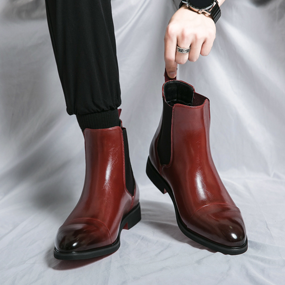 Bota Chelsea Masculina em Couro Montfort