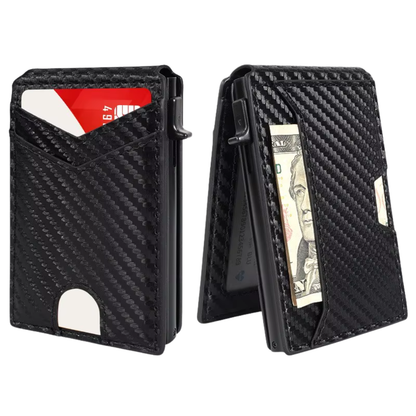 Minimalist Slim Leather RFID Blocking Wallet