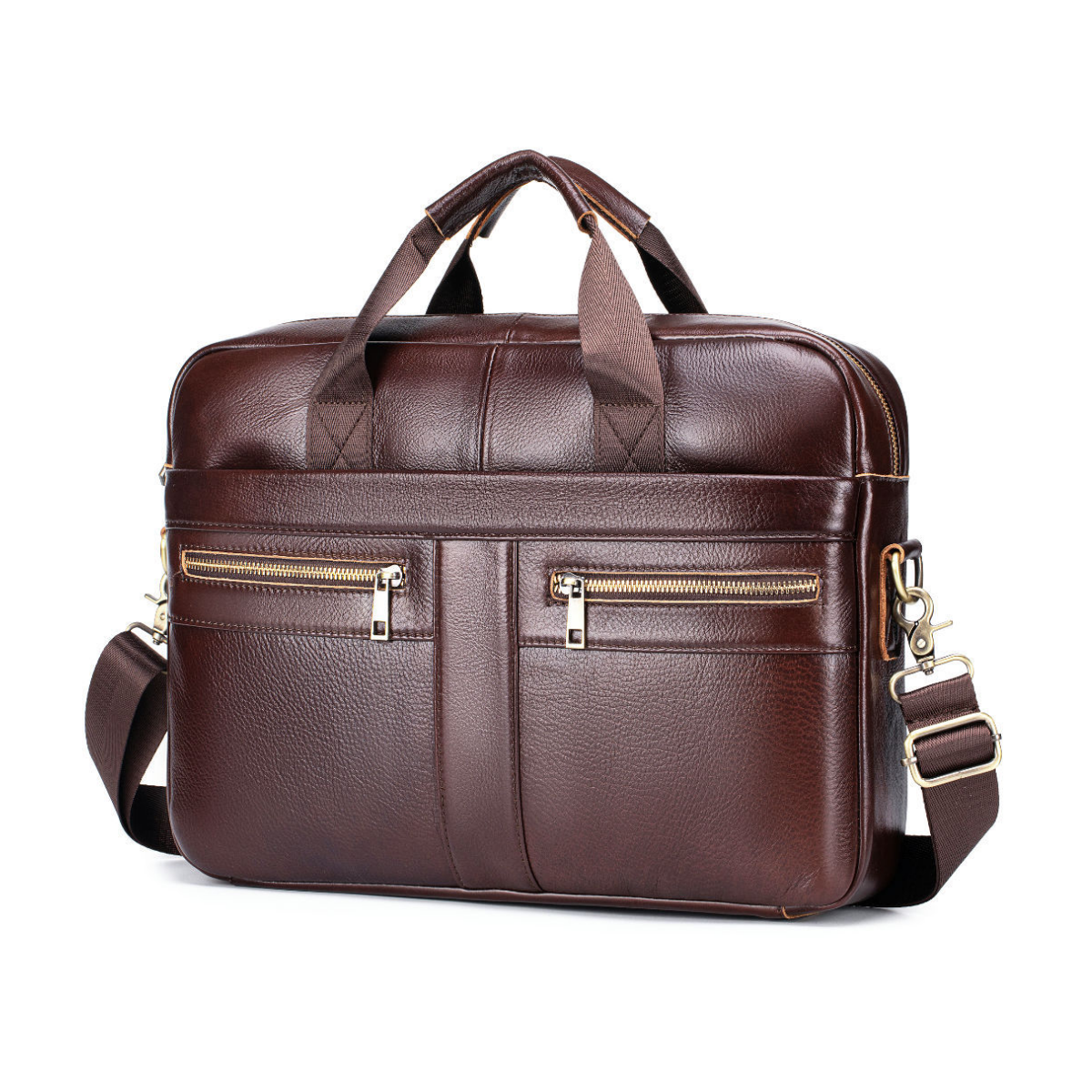 Minimalist Slim Leather 14-inch Briefcase