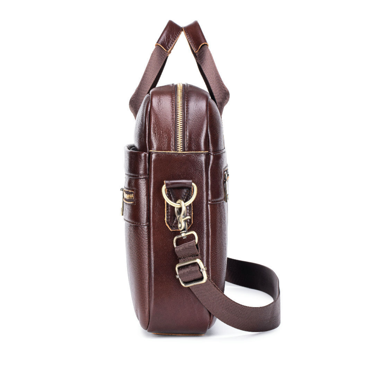 Minimalist Slim Leather 14-inch Briefcase