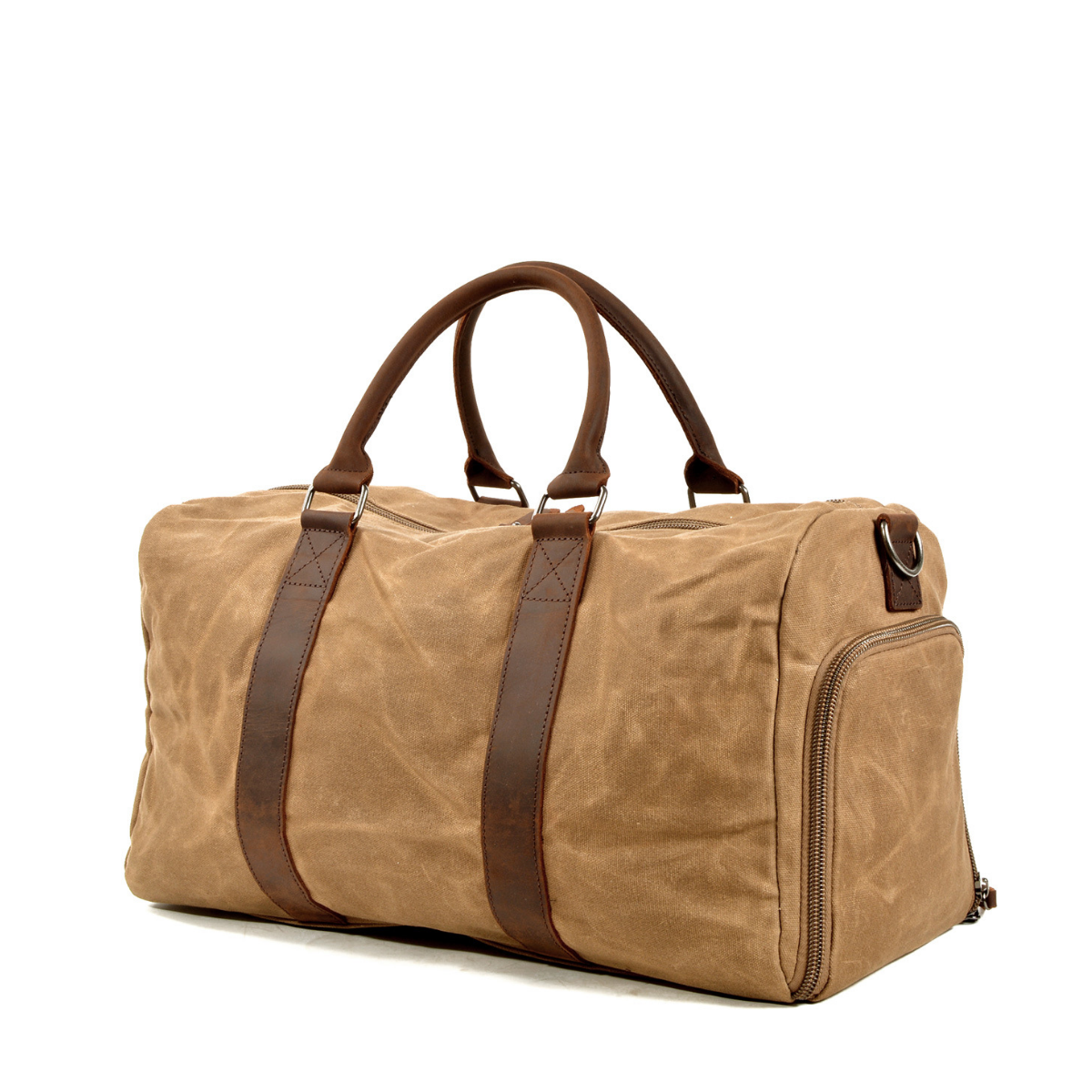 Rugged Waxed Canvas and Leather Weekender