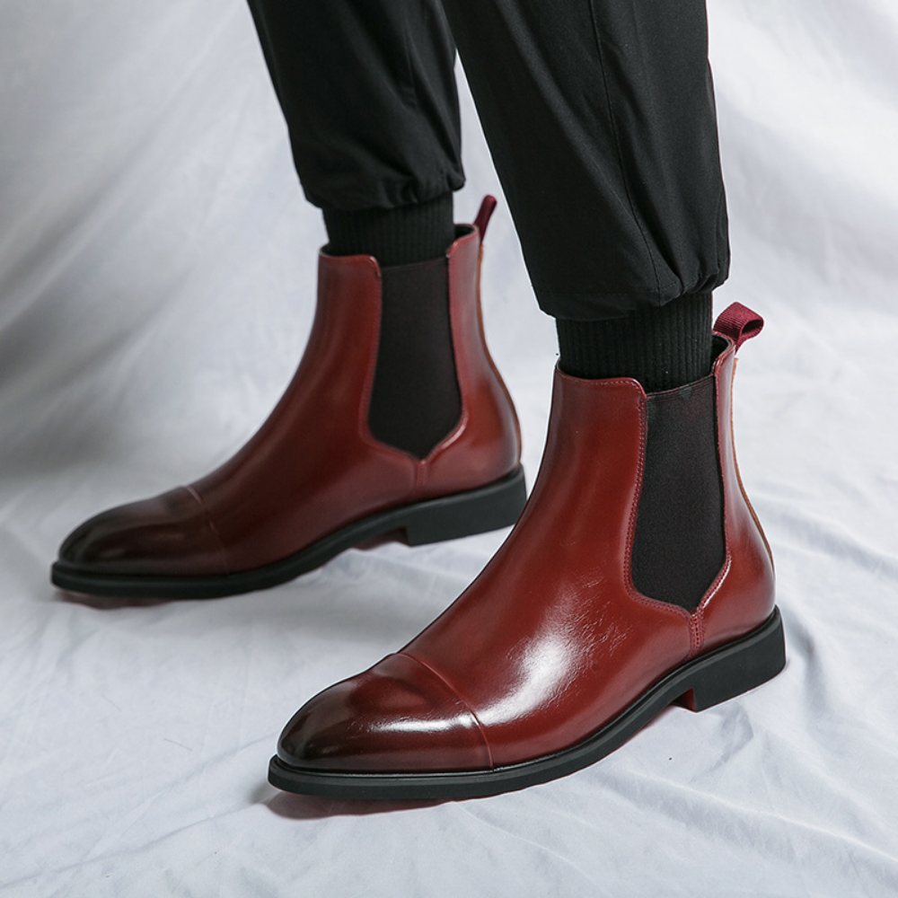 Bota Chelsea Masculina em Couro Montfort