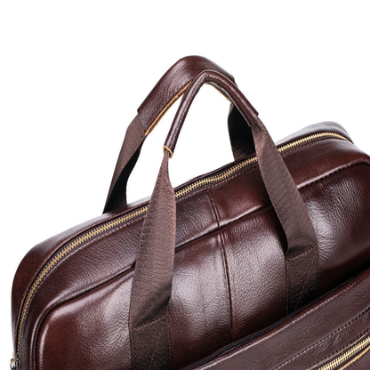Minimalist Slim Leather 14-inch Briefcase