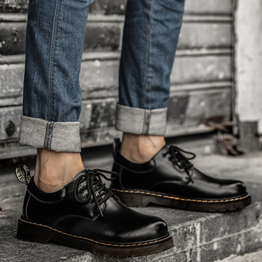 Classic Leather Casual Derby Shoes