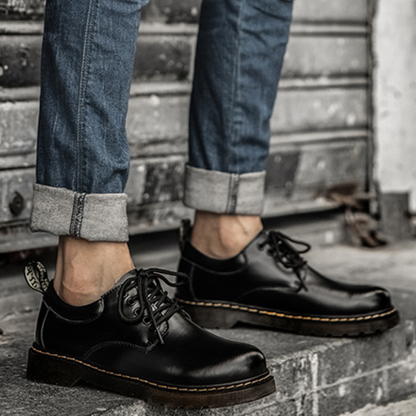 Classic Leather Casual Derby Shoes