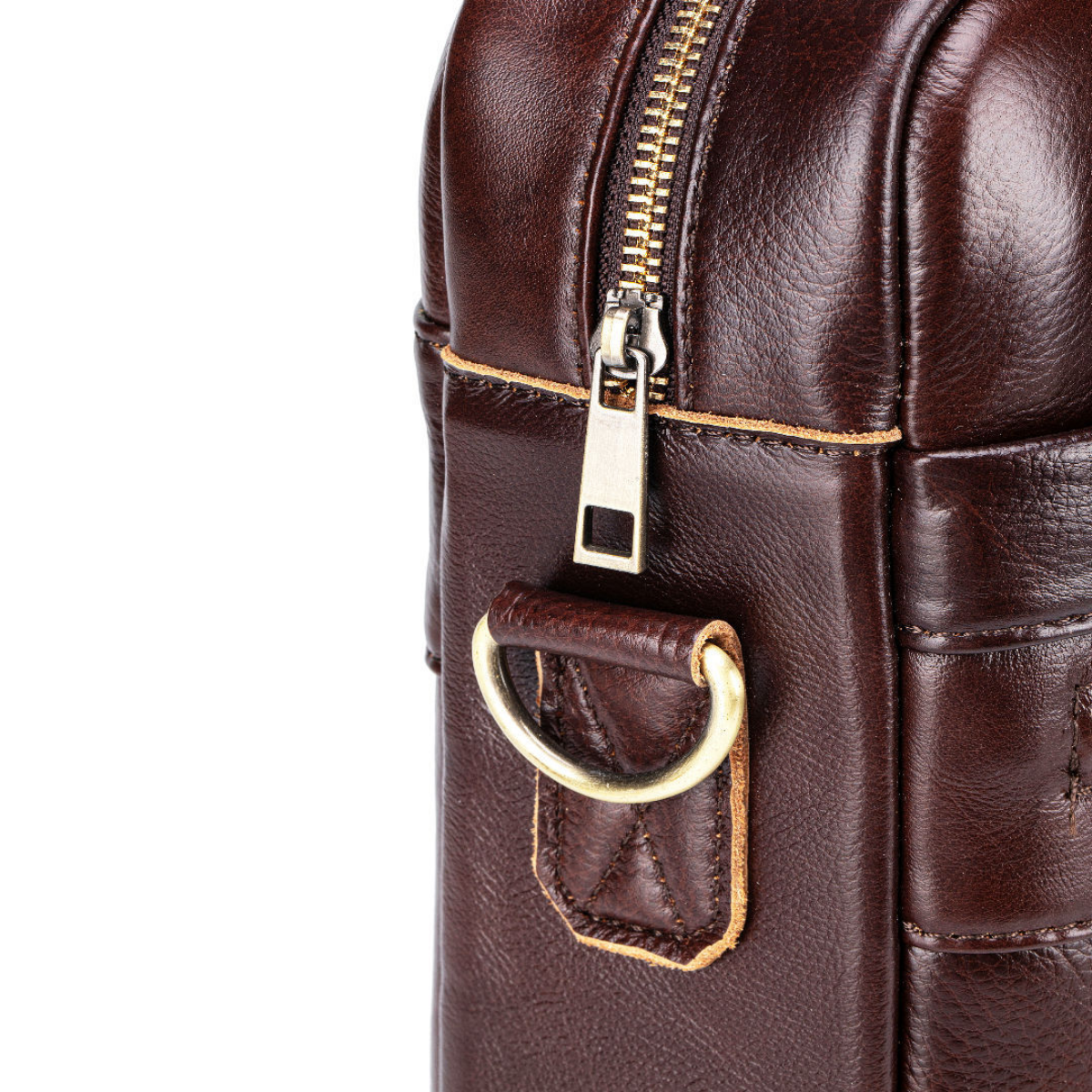 Minimalist Slim Leather 14-inch Briefcase
