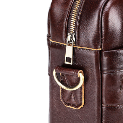 Minimalist Slim Leather 14-inch Briefcase