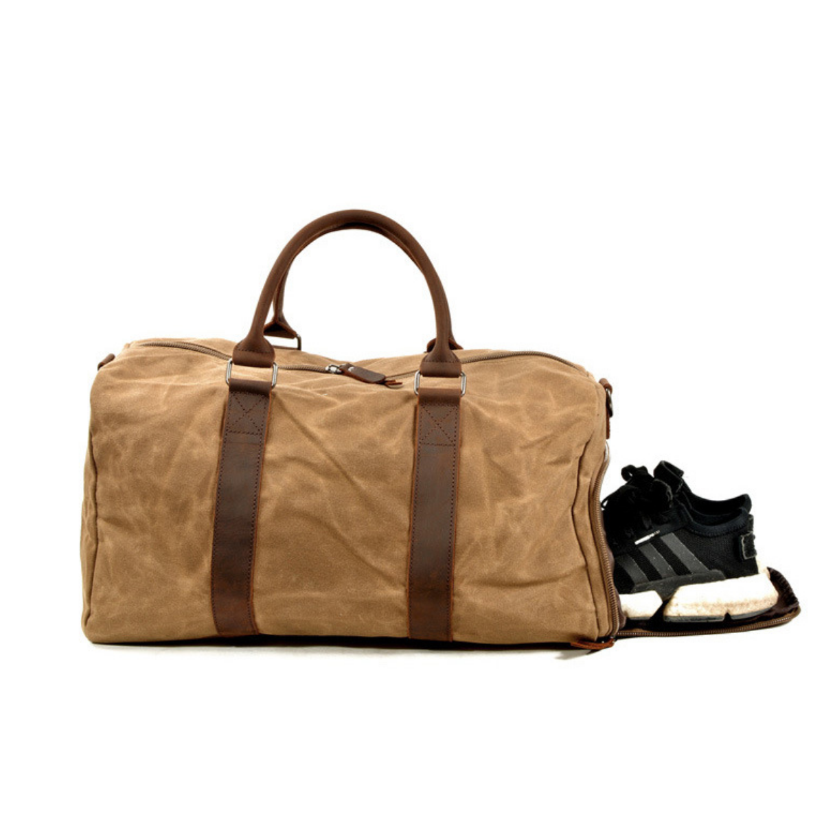 Rugged Waxed Canvas and Leather Weekender