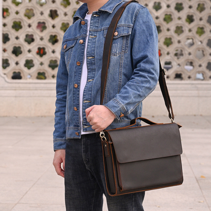 Heritage Full-Grain Leather Briefcase